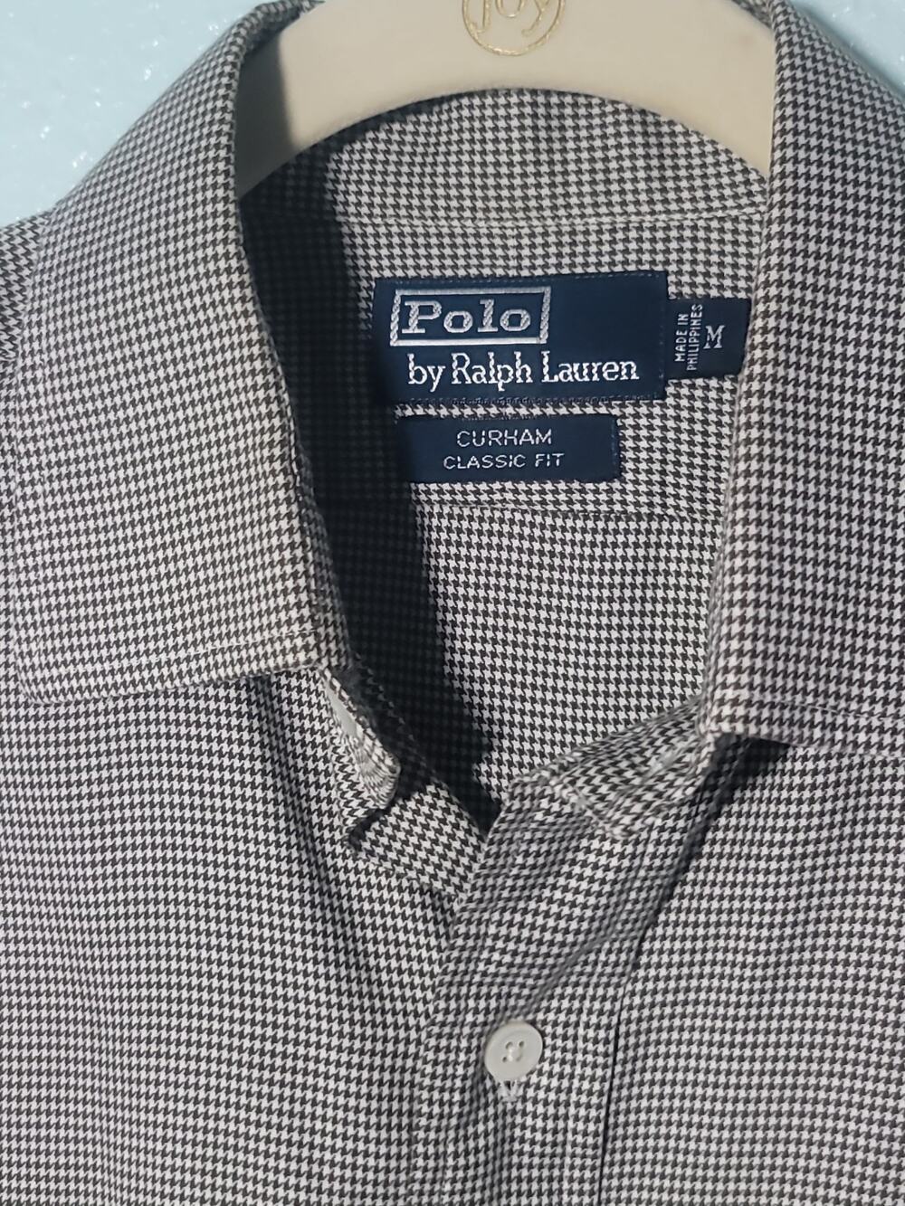 Polo Ralph Lauren Men’s Micro Houndstooth Dress Shirt Curham Classic Fit M
